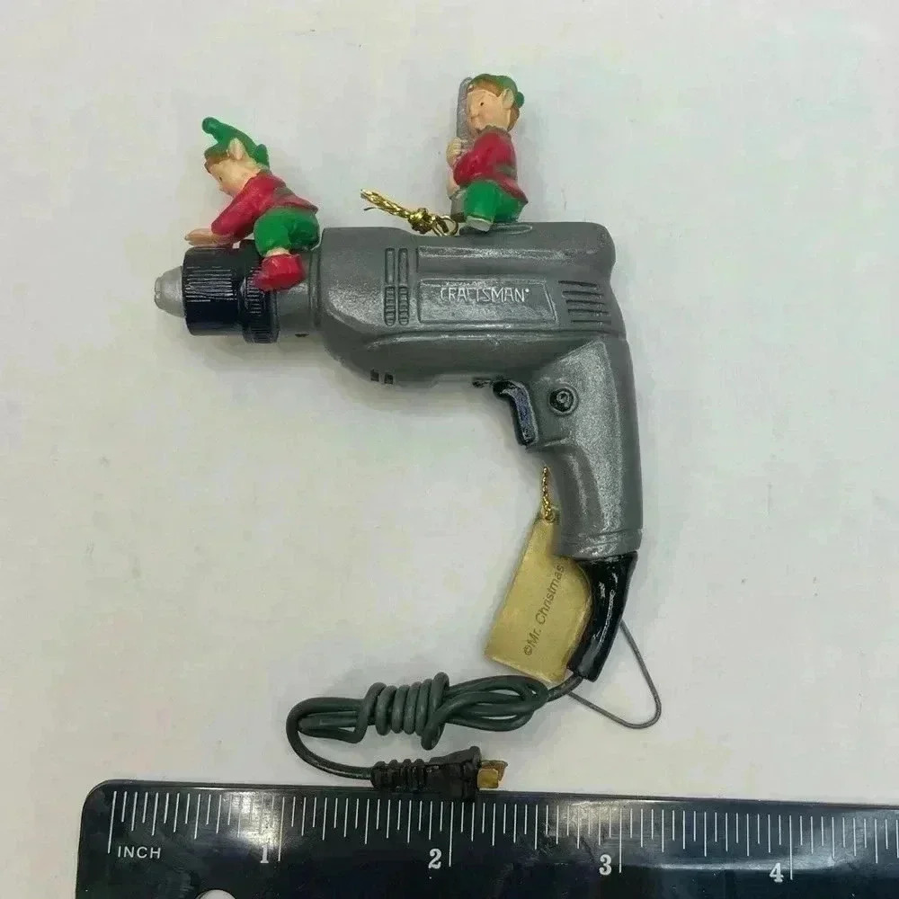 Mr. Christmas Sears Craftsman Miniature Tool Electric Drill Ornament Vintage